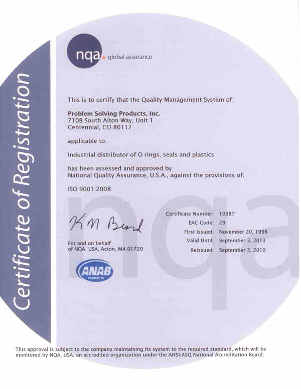 ISO Certification, ISO 9001:2000 Registered