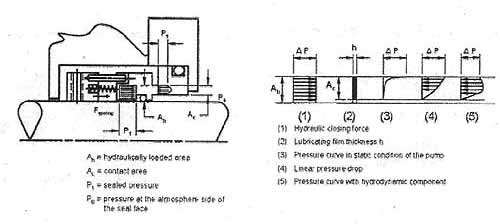 Effective forces in a mechanical seal